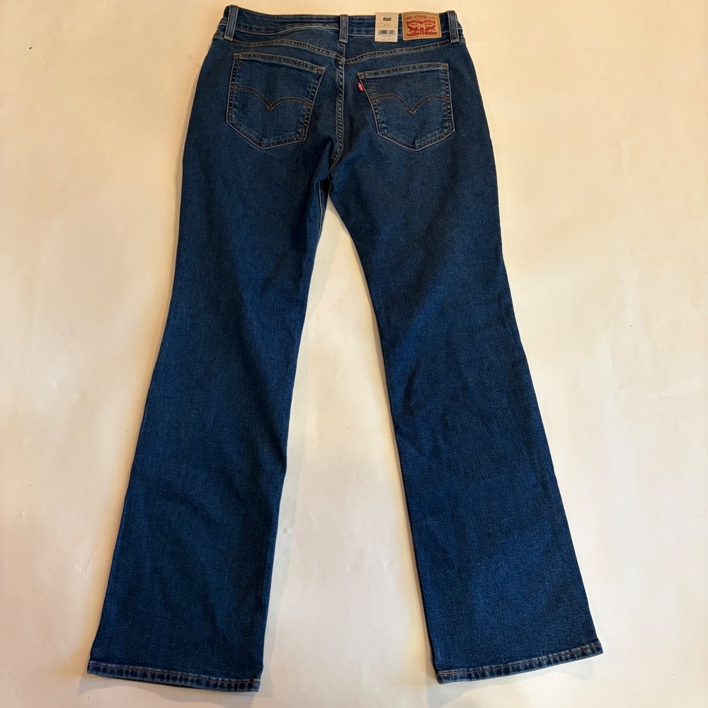 Levis Superlow Bootcut Jeans Womens 30x32 Medium Wash Blue Low Rise Stretch NEW - Picture 7 of 11